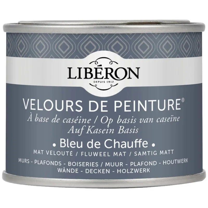 Seizoensaanbieding Idropittura lavabile Velours de Peinture Liberon Bleu Chauffe 0,125 L