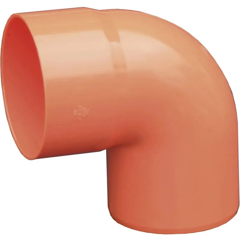 Curva per gronda in PVC arancione 87° Ø 125 mm Direct Verzonden