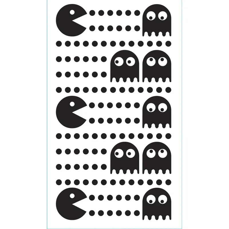Direct Beschikbaar Sticker autoadesivo 1FG 15x31 cm Pac man
