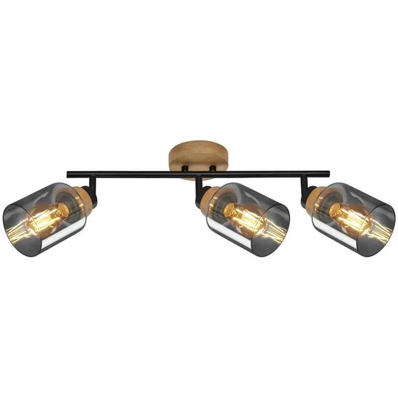 Faretto 3 luci Spot Hema 47 cm nero smoke Speciale Aanbieding