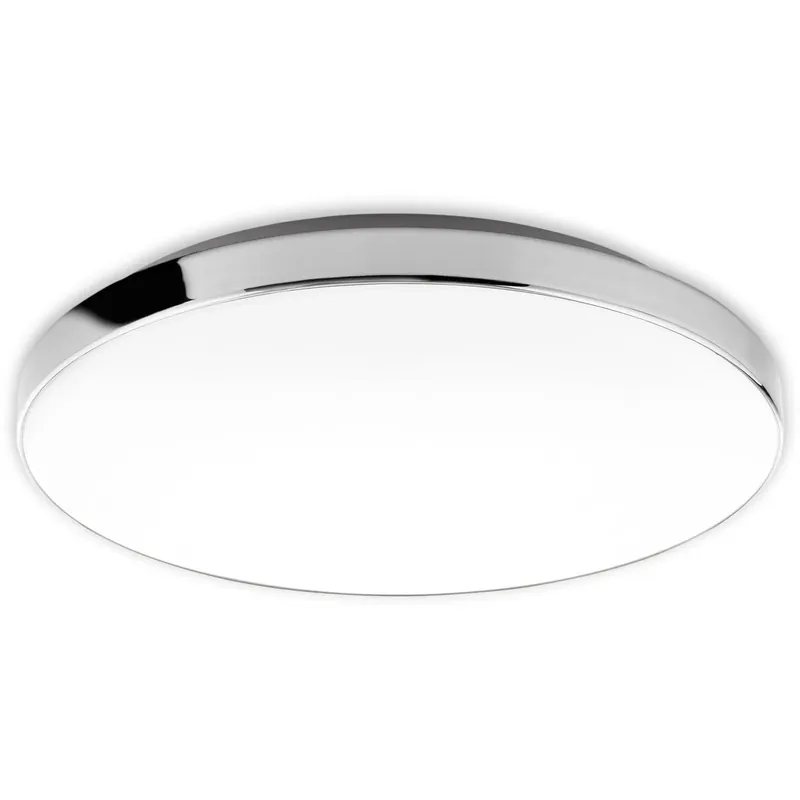 Plafoniera LED Malbona 1700 lm bianco neutro Ø 35,5 cm bianco-cromo Exclusieve Aanbieding