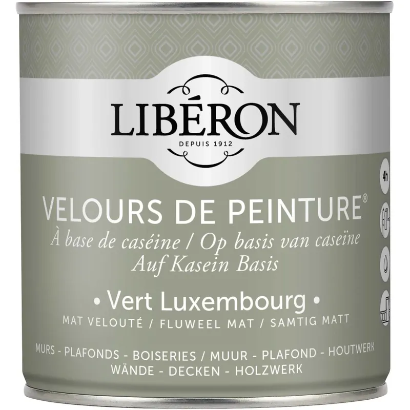 Seizoensaanbieding Idropittura lavabile Velours de Peinture Liberon Vert Luxembourg 0,5 L