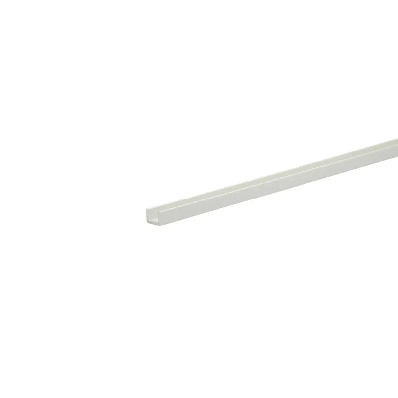 Uitverkoop Profilo U 1 m 10x14 mm in pvc bianco