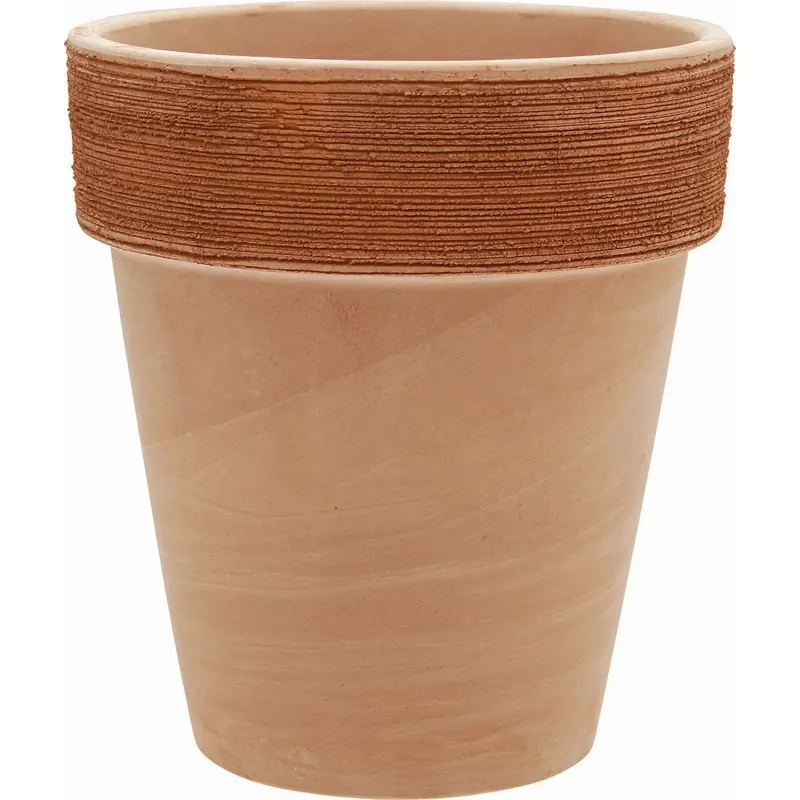 Vaso per piante in terracotta alto graffiato ø 15 cm Gecertificeerd