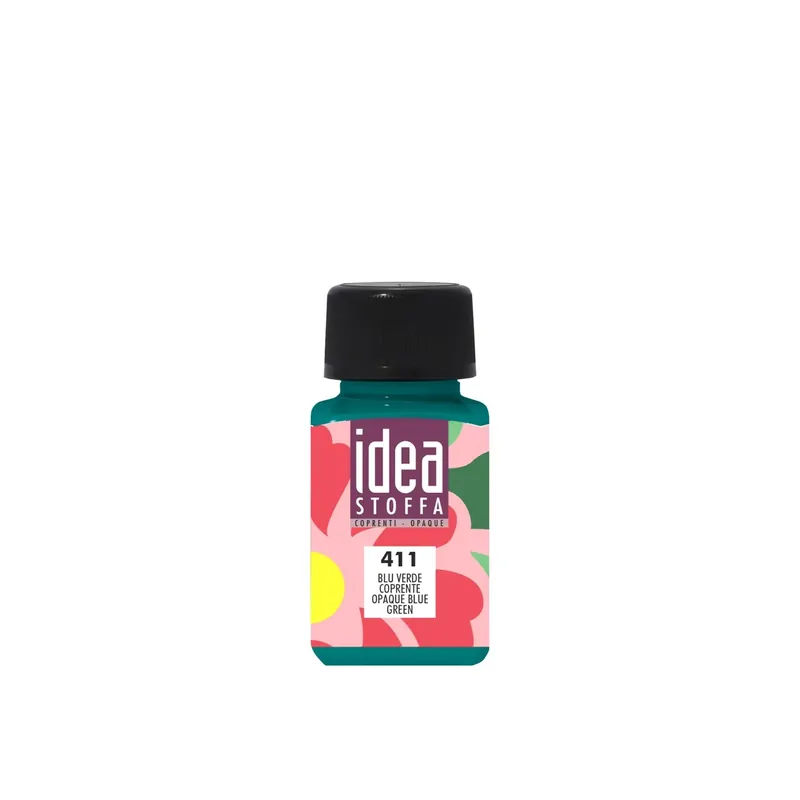 Bestseller Colore per stoffa 60 ml blu verde coprente