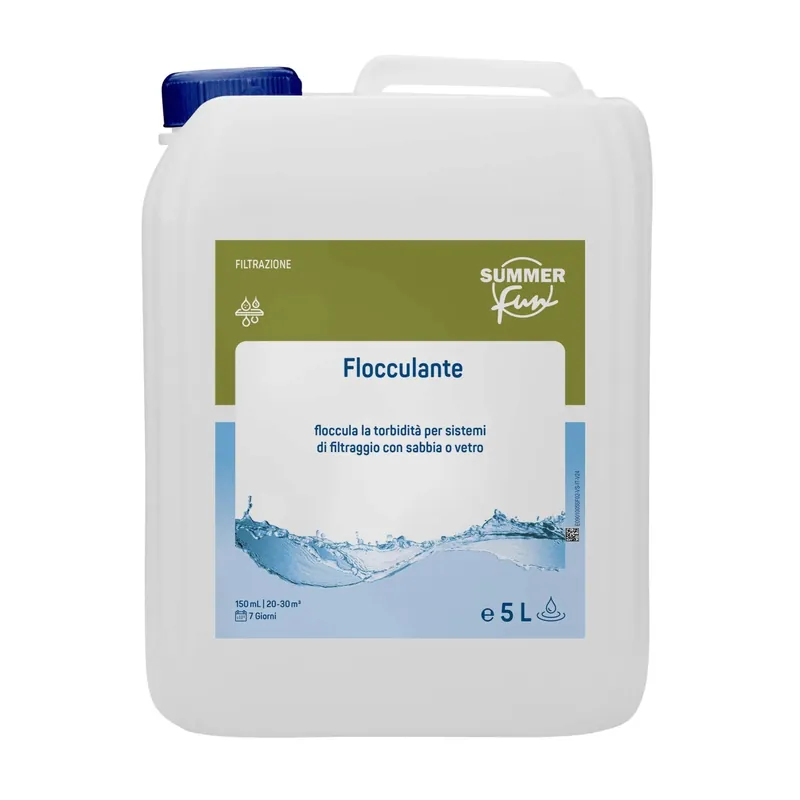 Flocculante Summer fun per sistemi filtraggio piscina sabbia o vetro 5l Tijdelijk Beschikbaar