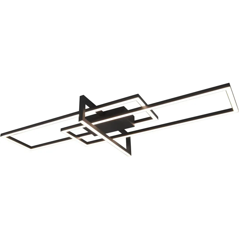 Beperkte Voorraad Plafoniera LED Salinas 3900 lm bianco caldo 11,5x100x40 cm nero opaco