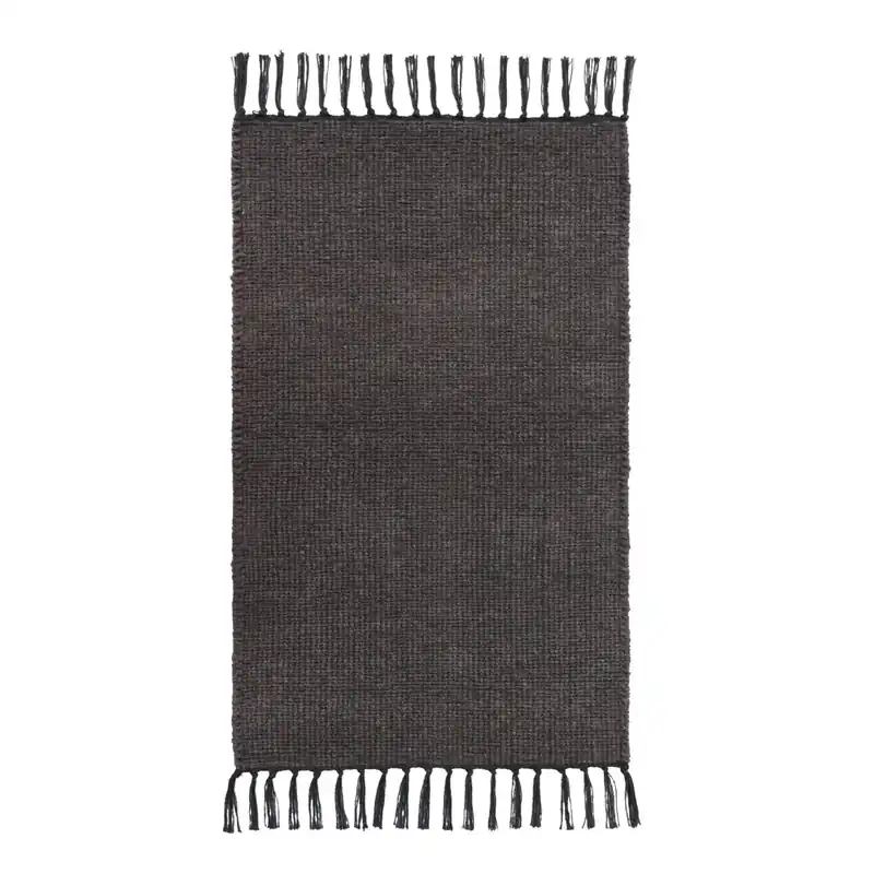 Tappeto in cotone effetto ciniglia 60x100 cm antracite Hete Deal