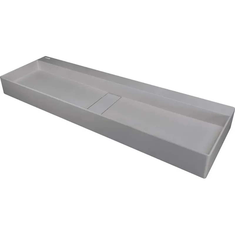 Direct Beschikbaar Lavabo da appoggio ceramica Placetas Idrostile 400x150 mm Grigio met
