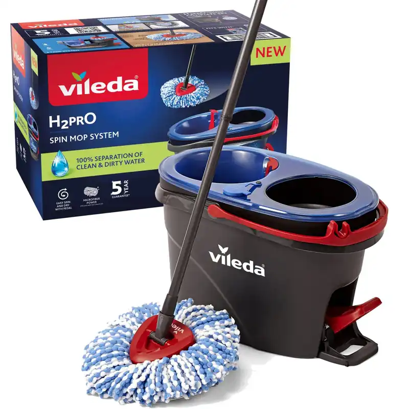 Set di mop Vileda H2PrO Spin con sistema a doppio serbatoio Uitverkoop