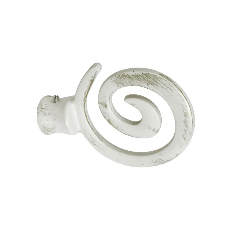 Actieprijs Terminale bastone tenda Spirale in alluminio avorio Ø 20 mm 1 pz