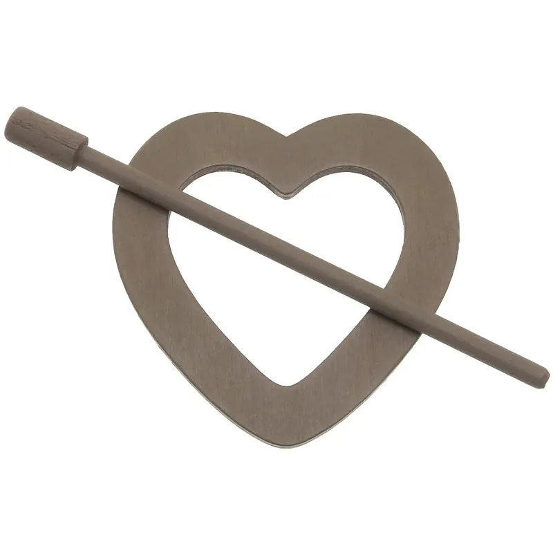 Fermatende Mini Cuore in legno tortora 9 cm 2 pz Seizoensaanbieding
