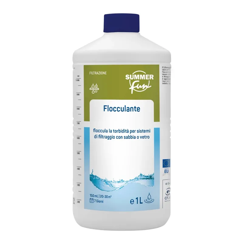 Lage Prijs Flocculante Summer fun per sistemi filtraggio piscina sabbia o vetro 1l