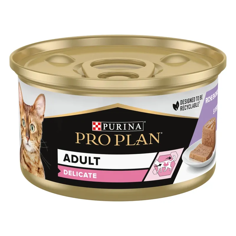 Lage Prijs Cibo per gatti adulti mousse con tacchino Purina ProPlan Delicate 85 g