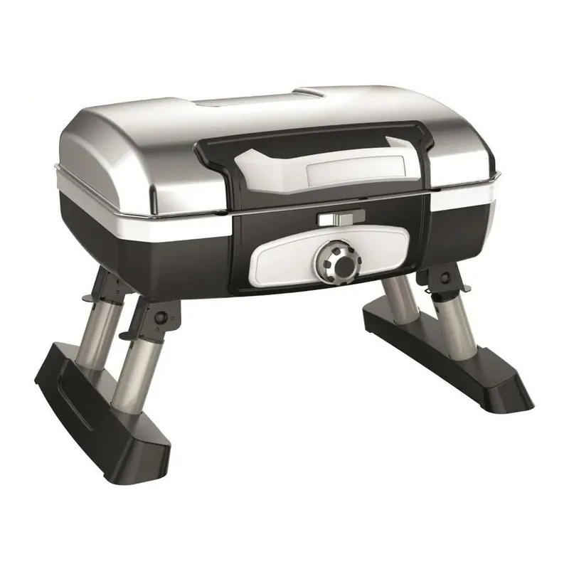 Gecertificeerd Barbecue a gas 1 bruciatore nero e argento con coperchio