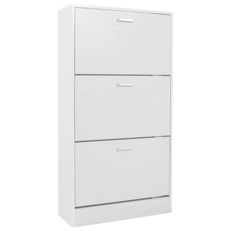 Express Levering Scarpiera 3 ante melanina 60x24x118 cm bianca