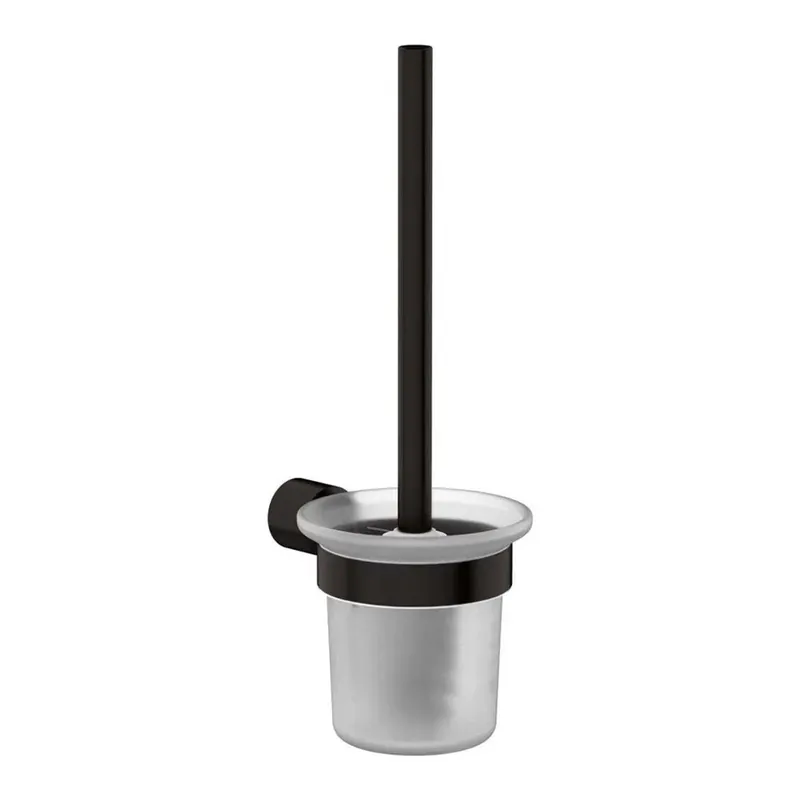 Scopino bagno a parete 11,2x33,2 cm nero Gecertificeerd