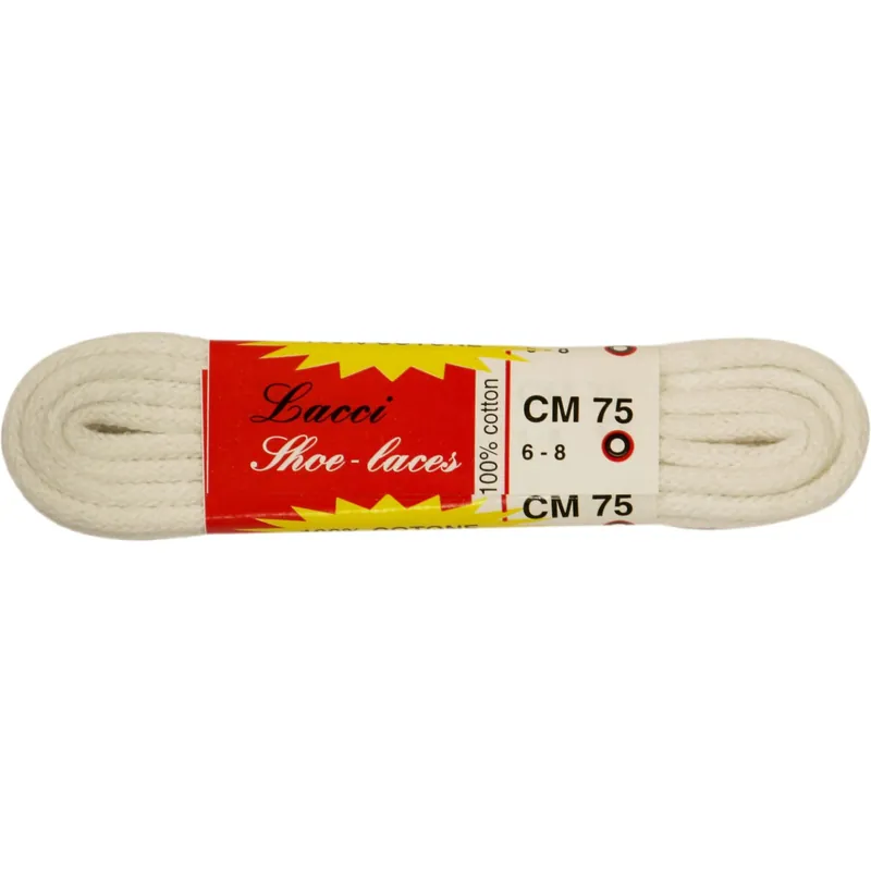2 lacci tondi fini 75 cm bianco Hoge Kwaliteit