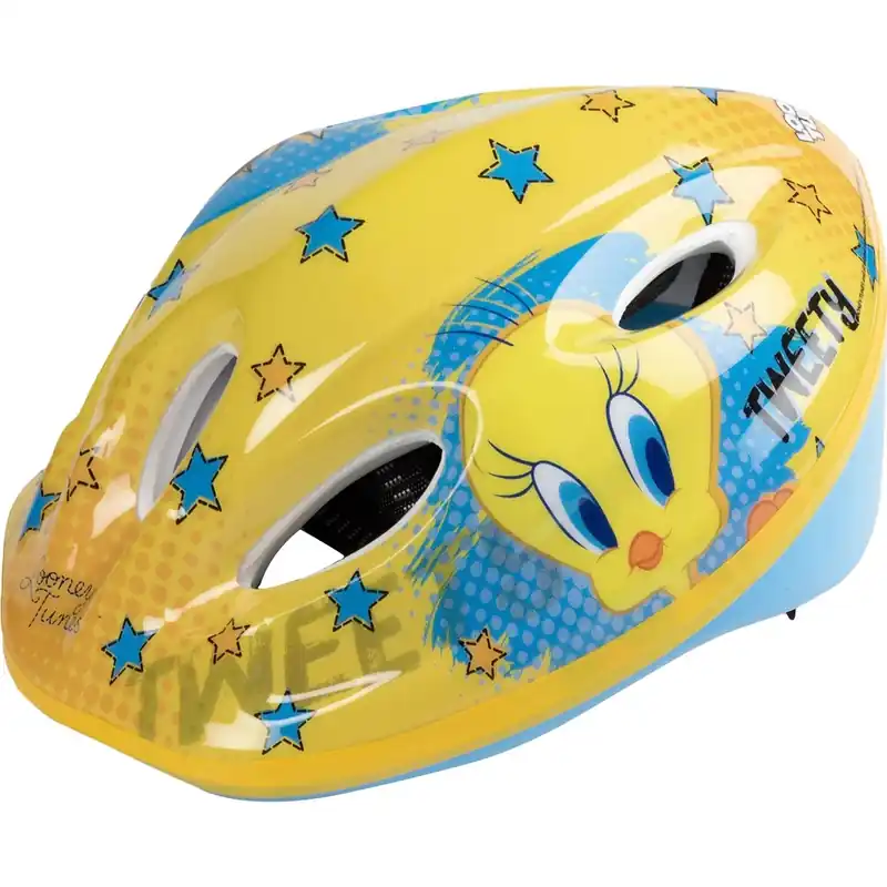 Uitverkoop Caschetto bici Titti e Silvestro taglia M giallo e azzurro