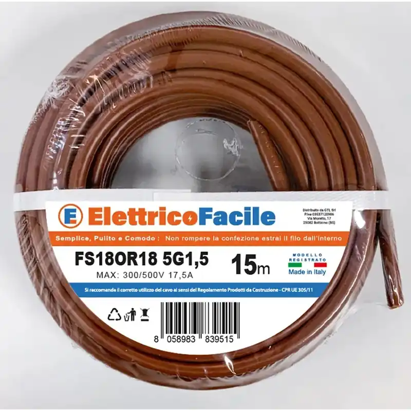 Cavo FS18OR18 5x1,5 mm² 15 m marrone Shop Nu