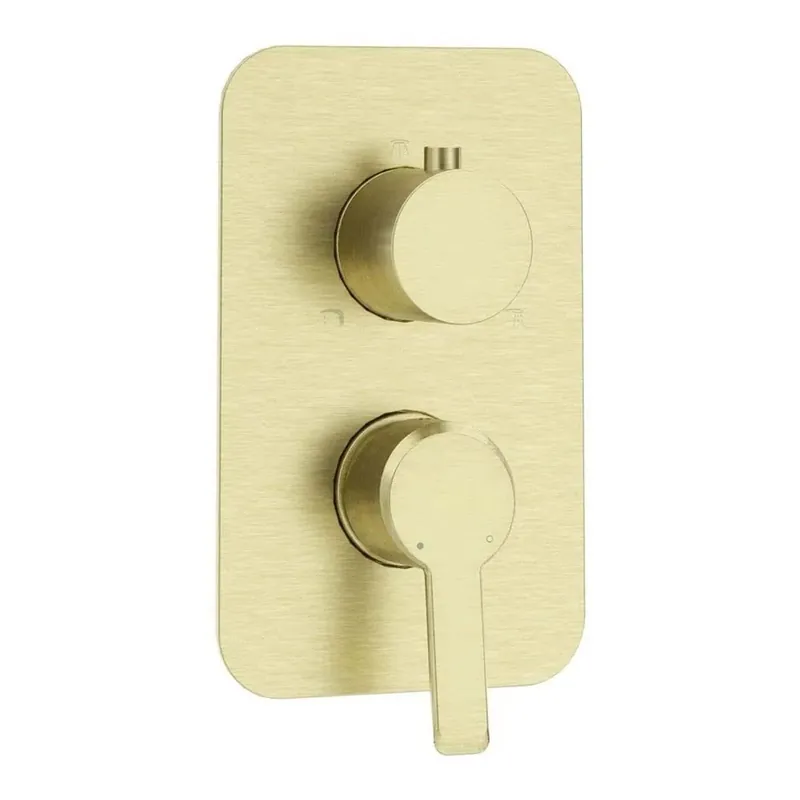 Piastra esterna per box miscelatore Idrostile serie Rodas oro spazzolato Goedkoop