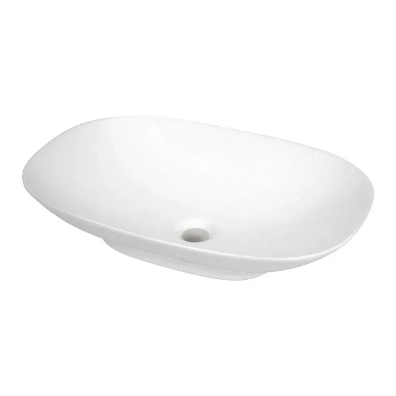Weekendaanbieding Lavabo da appoggio ceramica Rodas Idrostile foro rubinetto 60x40 cm bianco