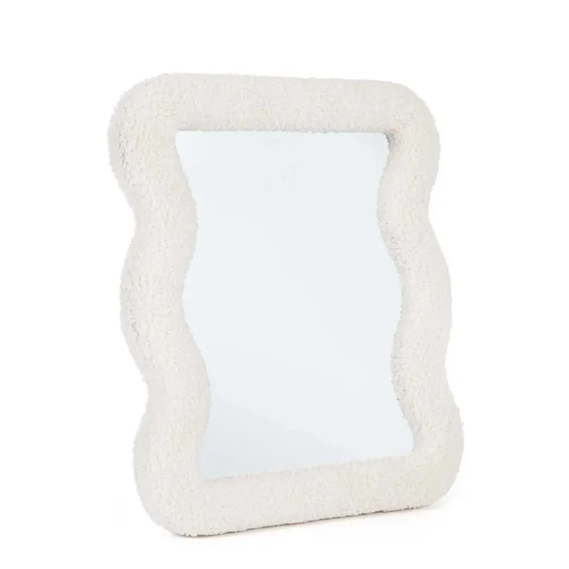 Seizoensaanbieding Specchio da tavolo Kirell 30x3xh35 cm avorio