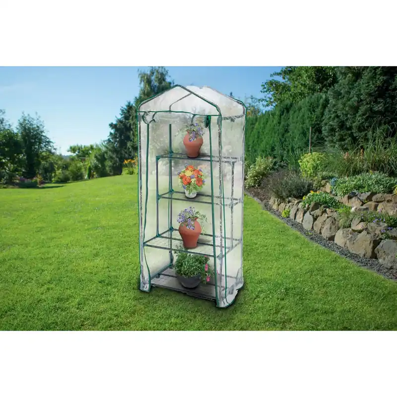 Serra da terrazzo 2+2 ripiani 157x69x49 cm Laatste Kans