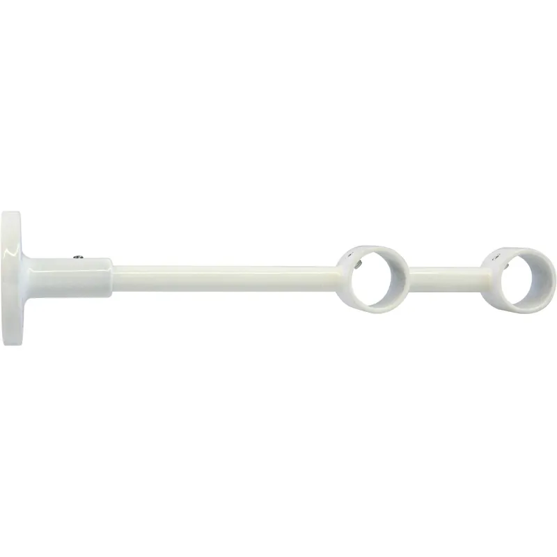 Express Levering Supporto a muro per profilo tondo 2 vie Wire Ø 2 x L 20 cm bianco