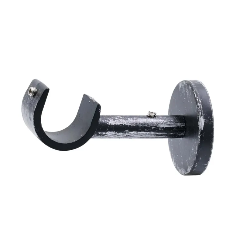 Alleen Vandaag Supporto a parete per bastone tenda Classico nero Ø 2 cm L 8 cm