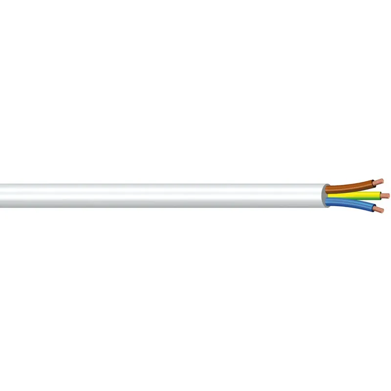Cavo H03VV-F 3x0,75 mm² 10 m bianco Flitsaanbieding
