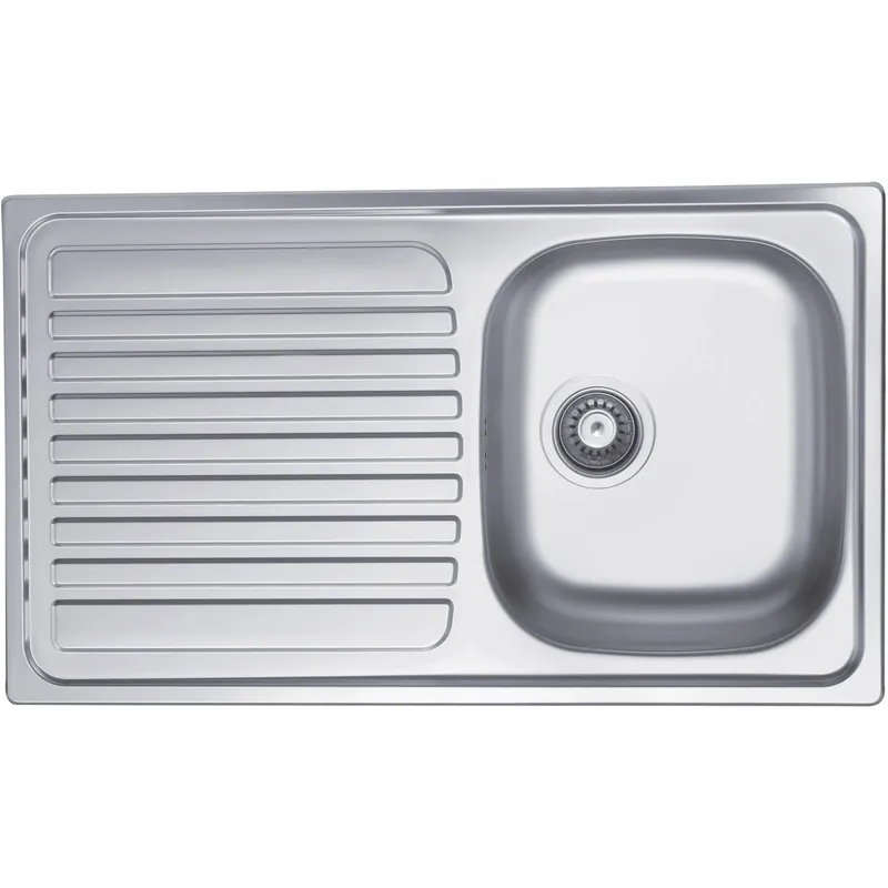 Lavello da incasso 1 vasca dx 86 cm inox Laatste Kans