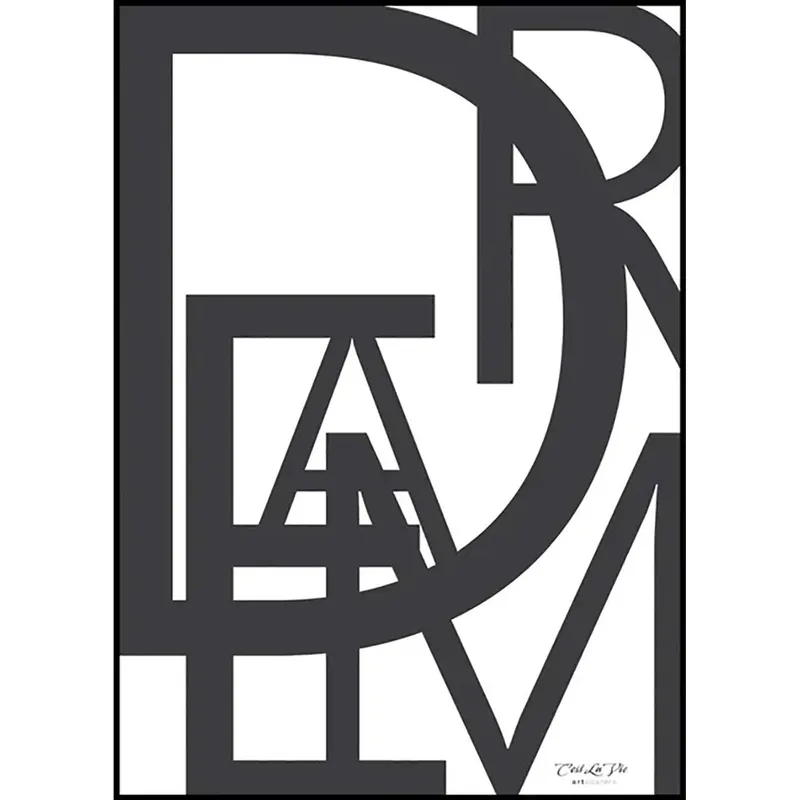Stampa incorniciata con scritta Dream 50 x 70 cm Superprijs