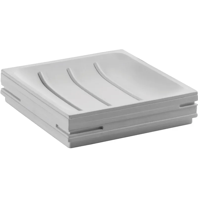 Portasapone bagno Quadrotto in resina bianco Direct Verzonden