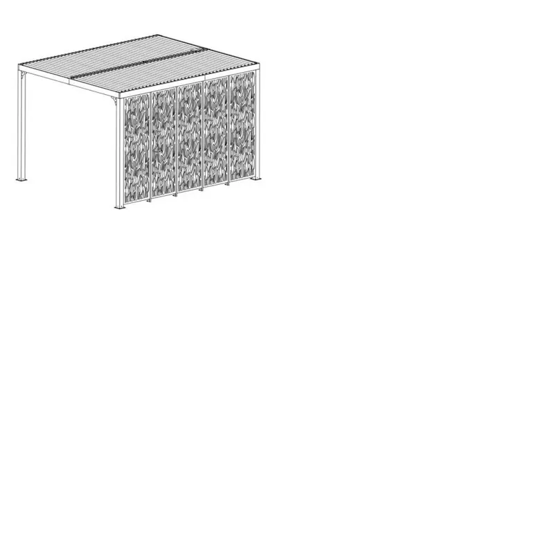 Must-Have Pannelli Moucharabieh per pergola 3630 in acciaio 4 pz. 360 cm