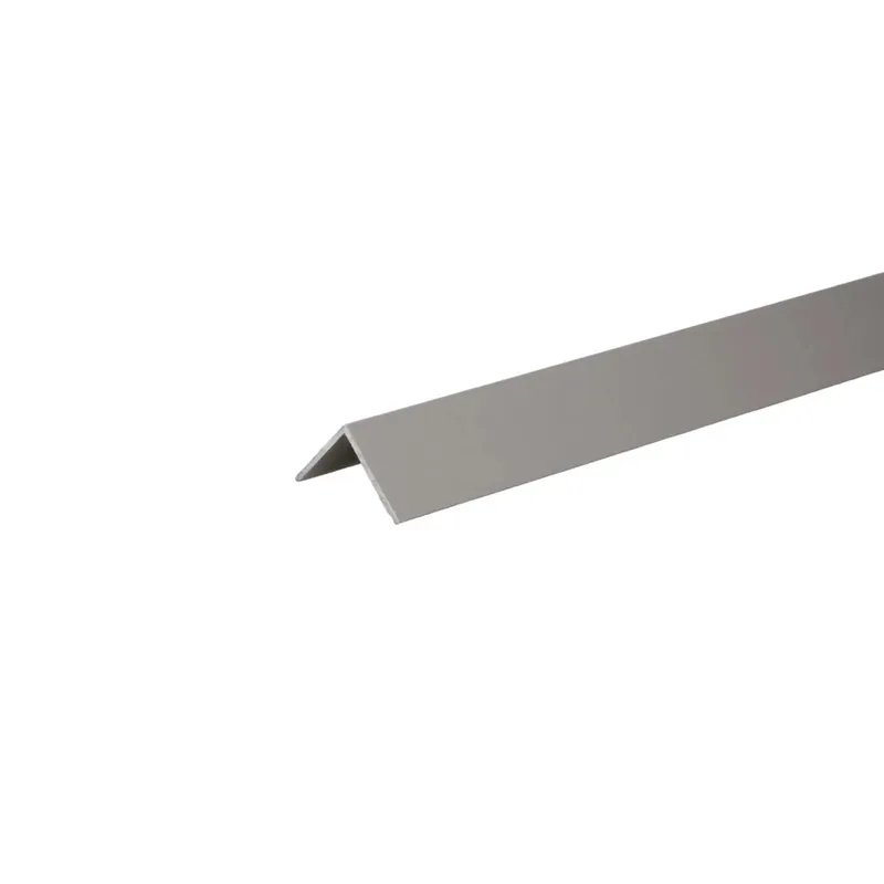 Merkproduct Profilo angolare 1 m 15x15 mm in pvc grigio chiaro opaco