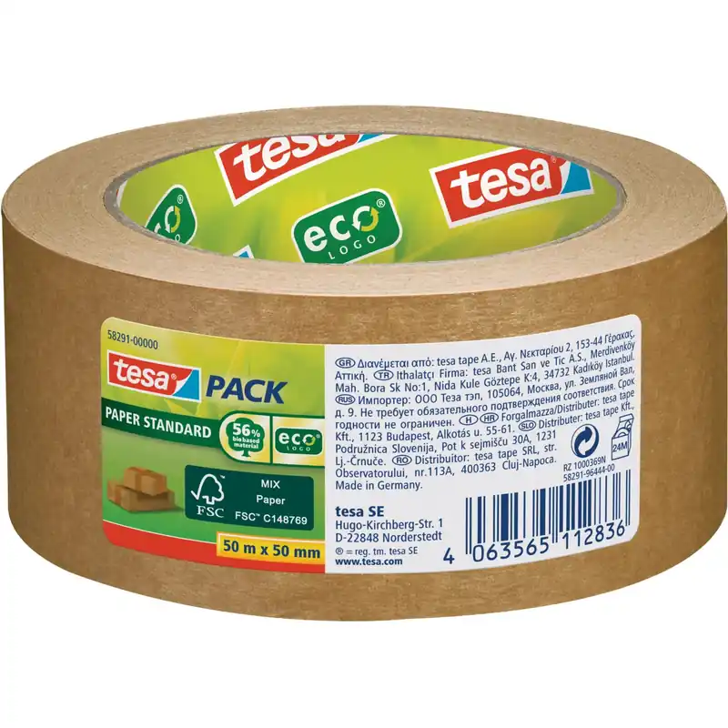 Nastro da imballaggio Tesa Pack in carta standard 50 m x 50 mm Weekendaanbieding