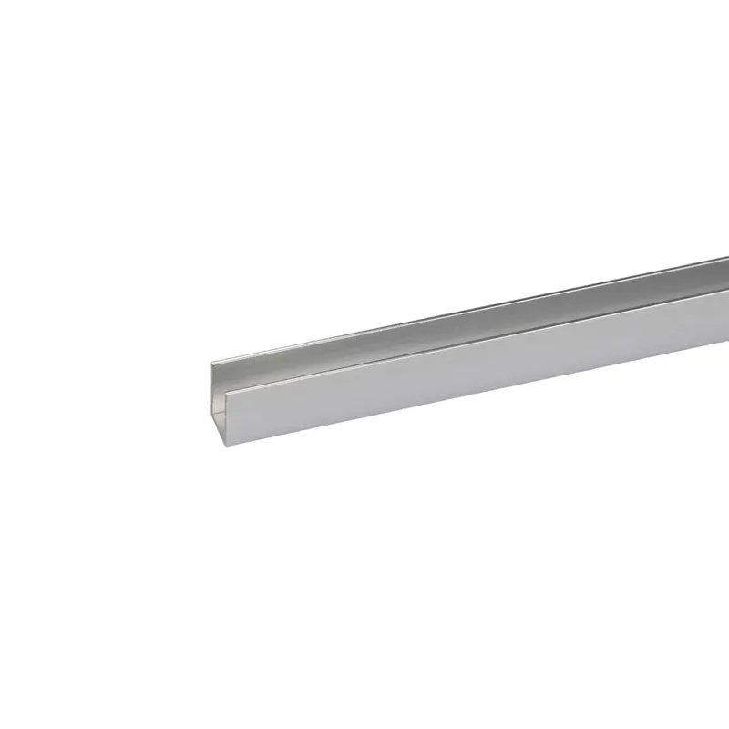 Tijdelijk Beschikbaar Canalina U 1 m 10x15 mm alluminio argento brillante