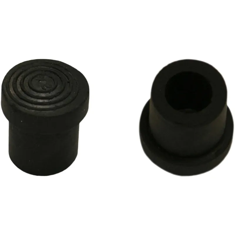4 puntale in gomma a tappo 24 mm nero Snelle Levering