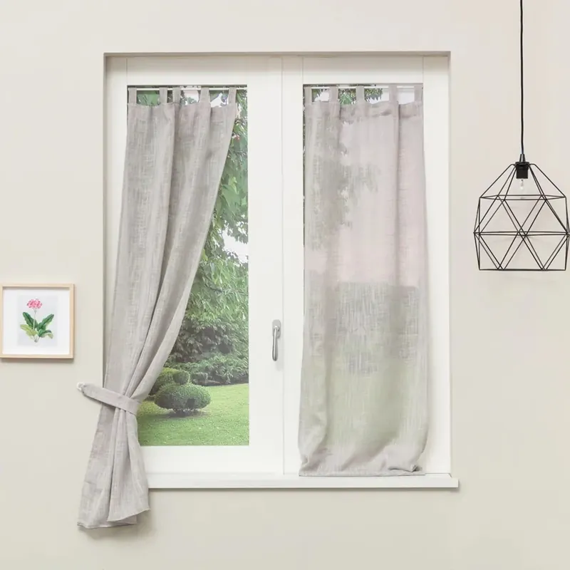 Tenda a vetro Lione L 60 x H 150 cm grigio Shop Nu