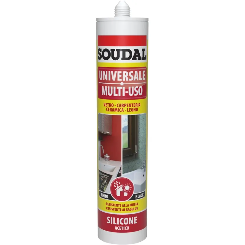Nu Kopen Silicone acetico multiuso universale nero 280 ml