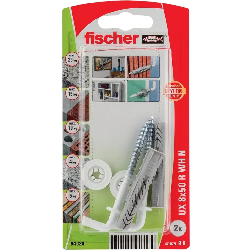 Tassello universale Fischer UX Ø 8 mm 2 pz Gratis Retour