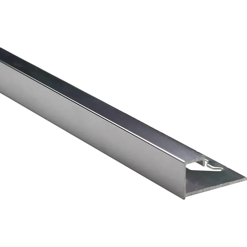 Gecertificeerd Profilo terminale quadrato alluminio argento brillante 12,5 mm x 2,5 m