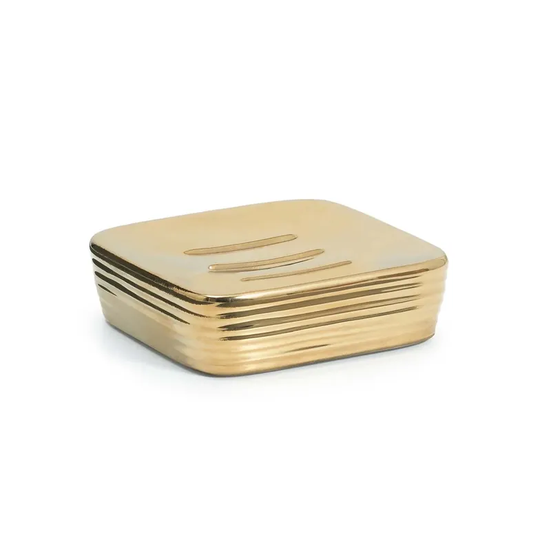 Portasapone bagno Kelly in ceramica oro Bestel Nu