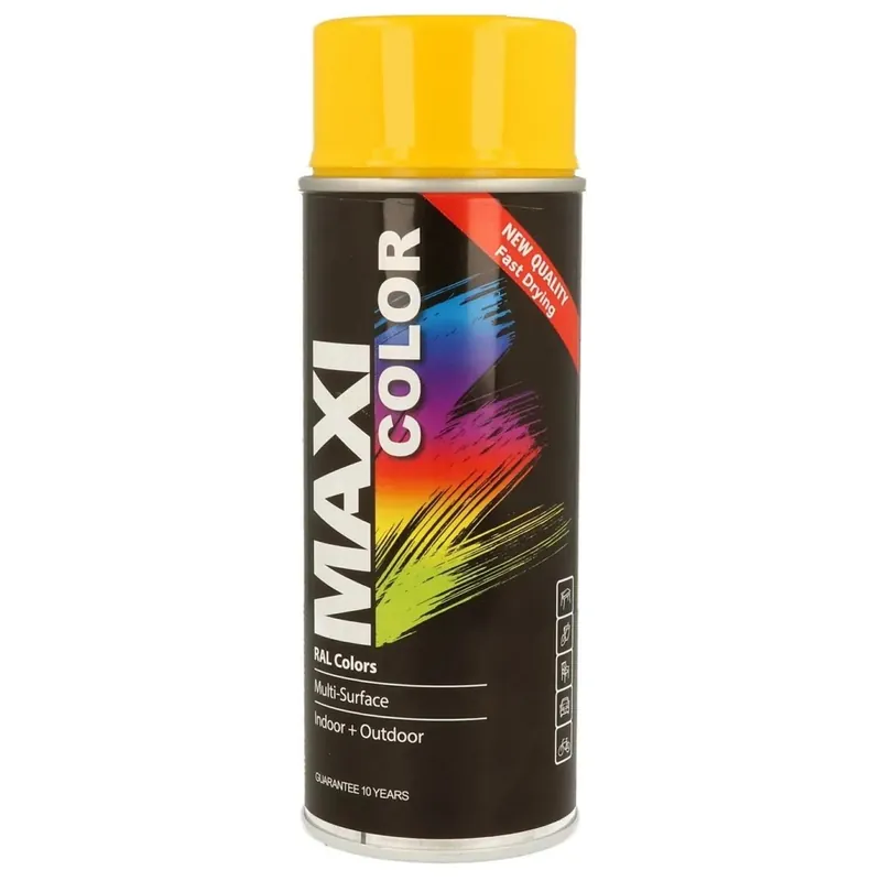 Vernice spray Maxi Color RAL 1023 giallo traffico lucido 400 ml Favoriet