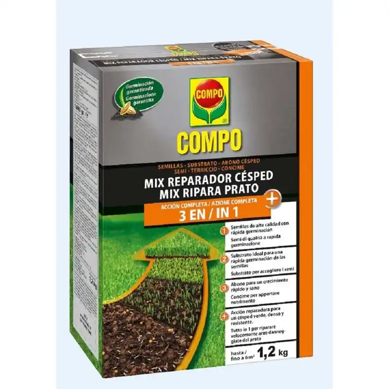 Riparazione prato mix Compo 3in1 1,2 kg Fabrieksprijs
