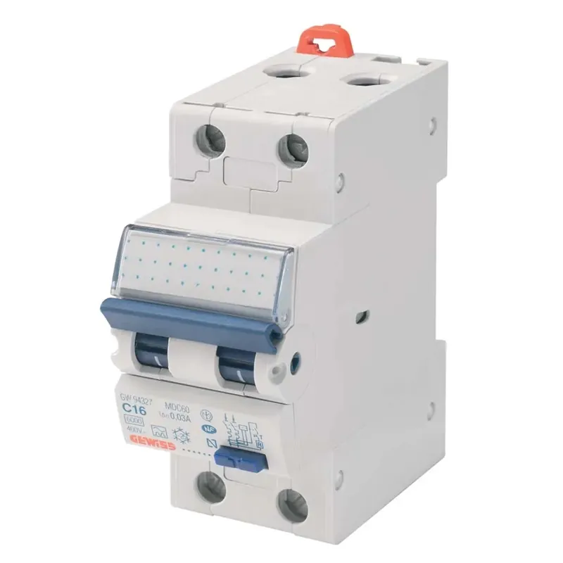 Snelle Levering Interruttore magnetotermico differenziale Gewiss 1P+N C32 4,5KA AC/0,03 2M