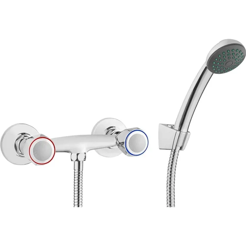 Must-Have Miscelatore doccia a parete Idrostile Teno con set cromo