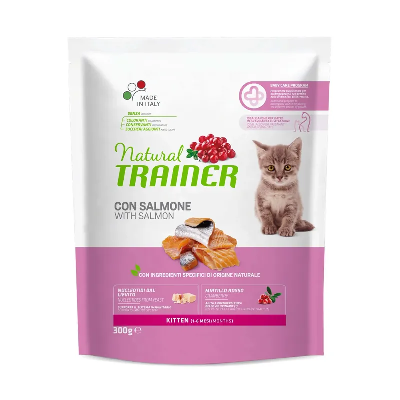 Cibo secco per gatti Natural Trainer cat kitten salmone 0,3 kg Voordeelprijs