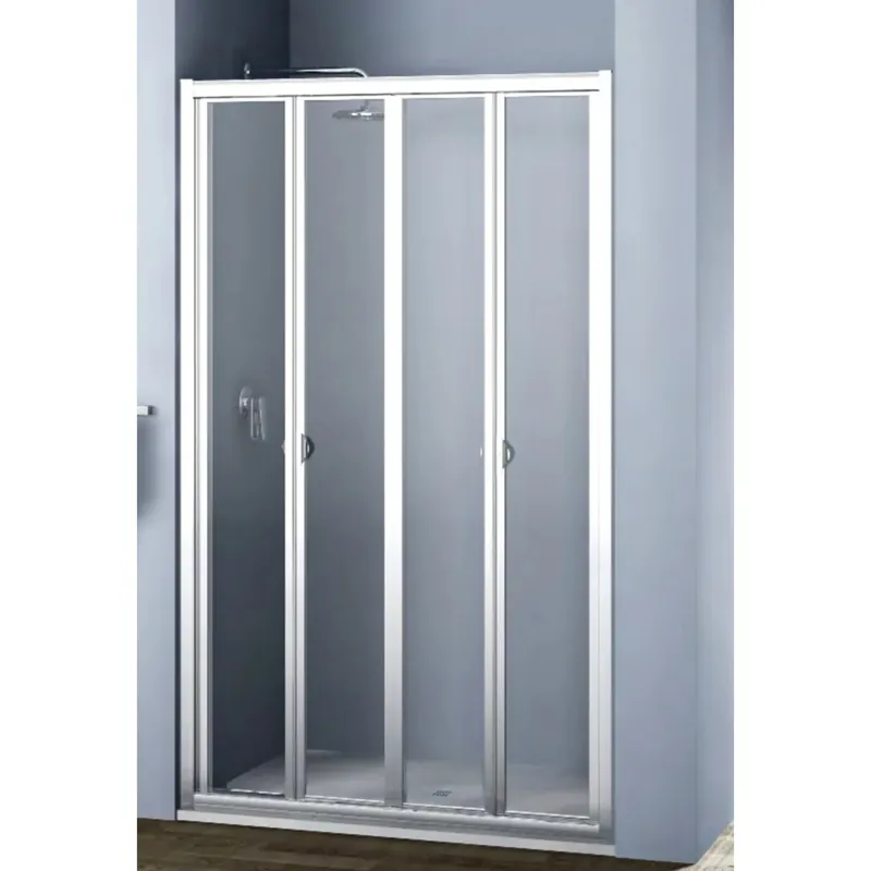 Voordeelprijs Porta a doppio soffietto Platz 120 cm H 190 cm bianco e sintetico